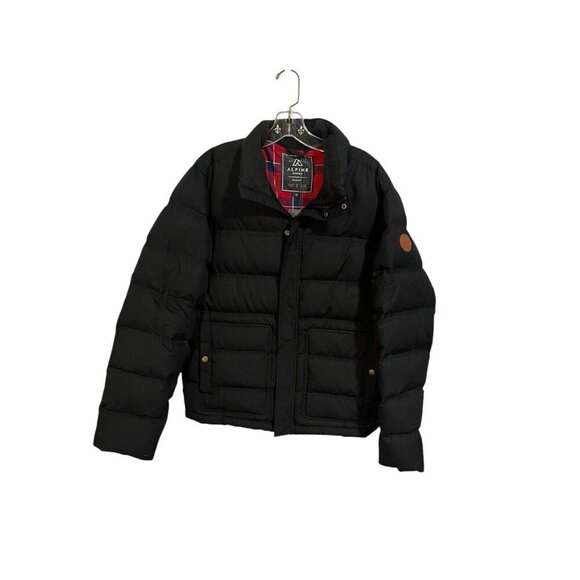 Alpine Design Men's Medium Black Coat NWT Plaid Inside Puffer Hoodless Jacket - Picture 1 of 10